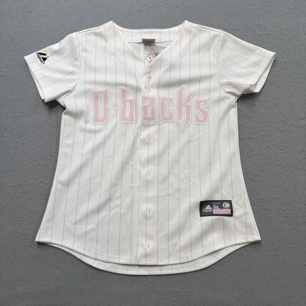 Arizona Diamondbacks Jersey Women's Small White Majestic MLB Baseball USA NEW